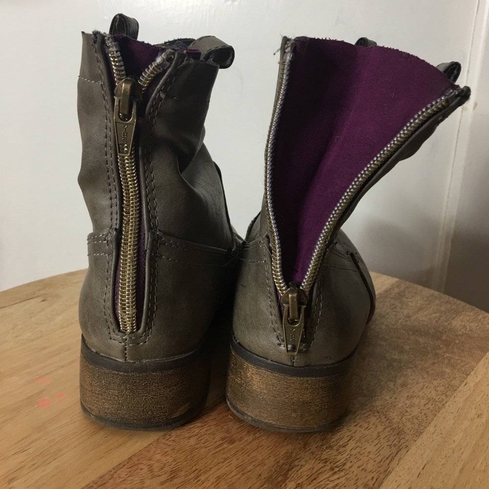 Gray booties